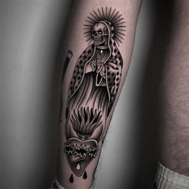 Unveiling The Mysteries And Symbolism Of Santa Muerte Tattoos